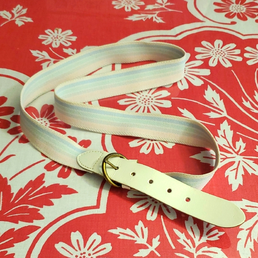 1970's Pastel Rainbow Belt 34" - 40"